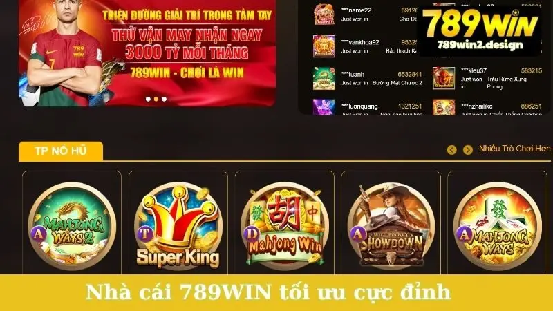 Hệ thống nhà cái 789WIN tối ưu cực đỉnh dành cho thiết bị di động
